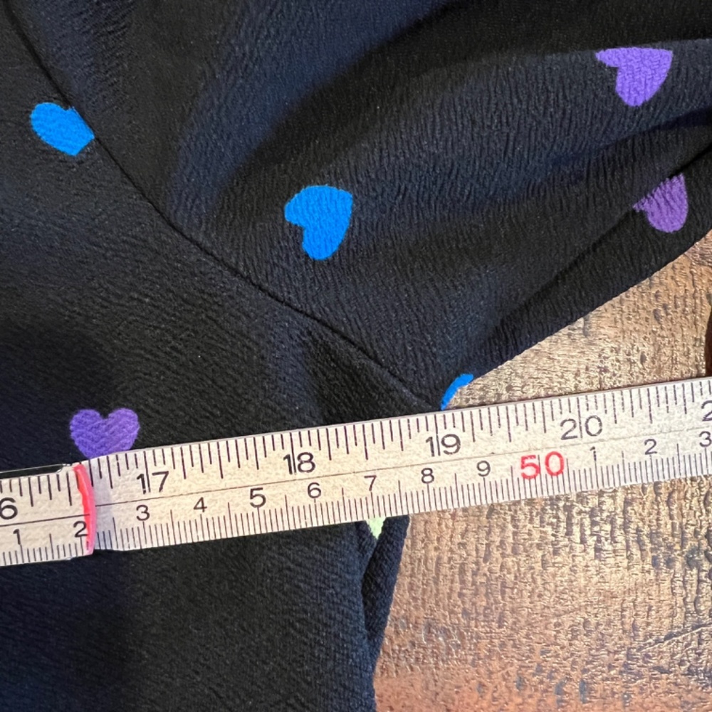 Black Full Zip Up Colorful Multicolor Heart Print Bomber Jacket M - Picture 4 of 6